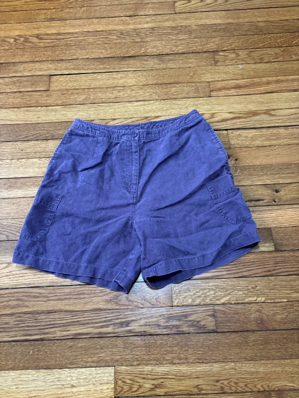 J Jill Womens Bermuda Shorts Size 10 Purple 100% Hemp Lightweight 6" Inseam